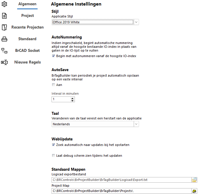 algemene instellingen algemene instellingen