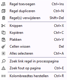 tabel popup van trendpagina tabel popup van trendpagina