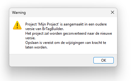 project wordt geupgrade naar deze versie project wordt geupgrade naar deze versie