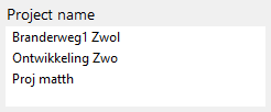 project name project name